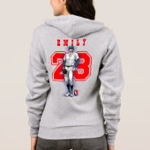 Baseball Stars & Stripes | Women Full-zip パーカ (裏面)