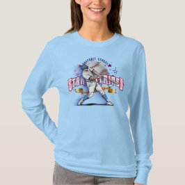 Baseball Stars & Stripes | Women Long Sleeve Tシャツ