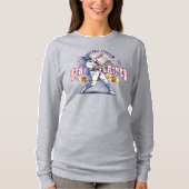 Baseball Stars & Stripes | Women Long Sleeve Tシャツ (正面)