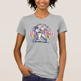 Baseball Stars & Stripes | Women Slim fit Tシャツ