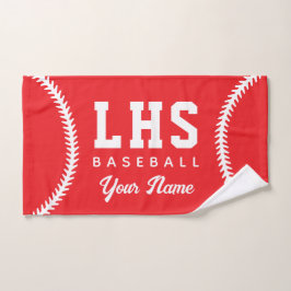 Baseball Stitches Custom Sport Towel Team Initials ハンドタオル