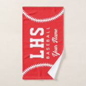 Baseball Stitches Custom Sport Towel Team Initials ハンドタオル (ハンドタオル)