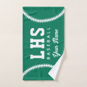 Baseball Stitches Custom Sport Towel Team Initials ハンドタオル (ハンドタオル)