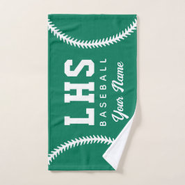 Baseball Stitches Custom Sport Towel Team Initials ハンドタオル