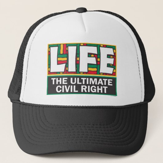 Baseball-style hat with a pro-life message. キャップ (正面)