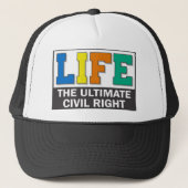 Baseball-style hat with a pro-life message. キャップ (正面)