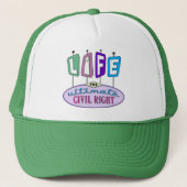 Baseball-style hat with a pro-life message. キャップ (正面)