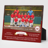 Baseball Team Photo Roster Player Number & Name フォトプラーク (側面)