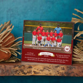 Baseball Team Photo Roster Player Number & Name フォトプラーク (側面)