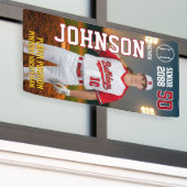 Baseball Team Senior Night Custom Player Photo 横断幕 (ビルの外側)