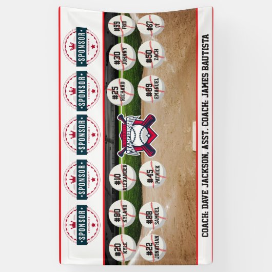 Baseball Team Sponsor 横断幕 (縦)