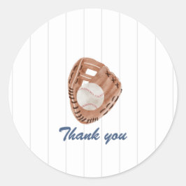 Baseball Thank Youステッカー ラウンドシール