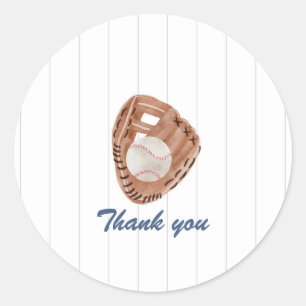Baseball Thank Youステッカー ラウンドシール