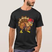 Baseball Thanksgiving Turkey Catcher Softball Play Tシャツ (正面)