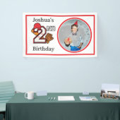 Baseball Theme 2nd Birthday Photo Bat Ball Mitt 横断幕 (トレードショー)