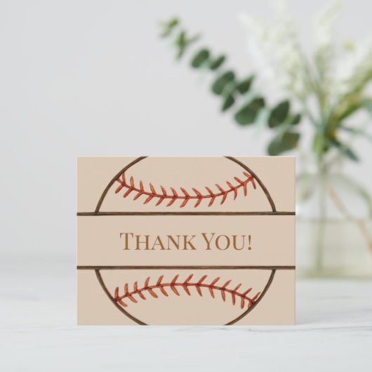 Baseball Themed Thank You Cards ノートカード (スタンド正面)