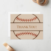 Baseball Themed Thank You Cards ノートカード (正面/裏面インサイチュ)