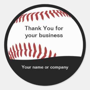 Baseball Themed Thank You Stickers ラウンドシール