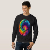 Baseball Tie Dye Rainbow Hippie Baseball Softball  スウェットシャツ (正面フル)