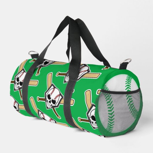 Baseball Til Death Green Screwball Graphics ダッフルバッグ (右コーナー)
