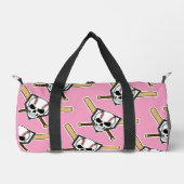 Baseball Til Death Pink Screwball Graphics ダッフルバッグ (正面)