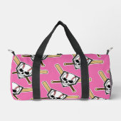 Baseball Til Death Pink Screwball Graphics ダッフルバッグ (正面)
