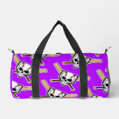 Baseball Til Death Purple Screwball Graphics ダッフルバッグ (正面)