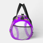Baseball Til Death Purple Screwball Graphics ダッフルバッグ (右)