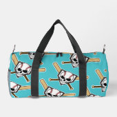 Baseball Til Death Turquoise Screwball Graphics ダッフルバッグ (裏面)