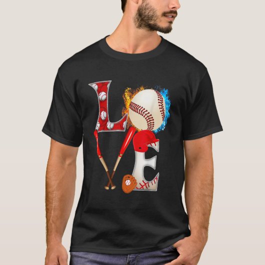 Baseball USA American Flag Men Boys 4th Of July Pa Tシャツ (正面)