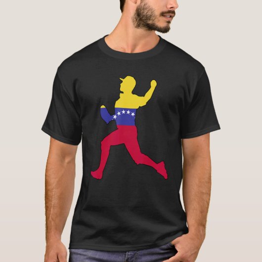 Baseball Venezuela Flag Hispanic Heritage Venezuel Tシャツ (正面)