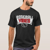 Baseball Vibes Baseball Coach Pitcher Batter Catch Tシャツ (正面)