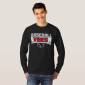 Baseball Vibes Baseball Coach Pitcher Batter Catch Tシャツ (正面フル)