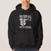 Baseball Where It s Okay To Hit & Steal Athlete Ca パーカ (正面)