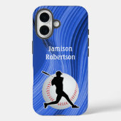 Baseball with Player and Ball personalize Case-Mate iPhoneケース (裏面)