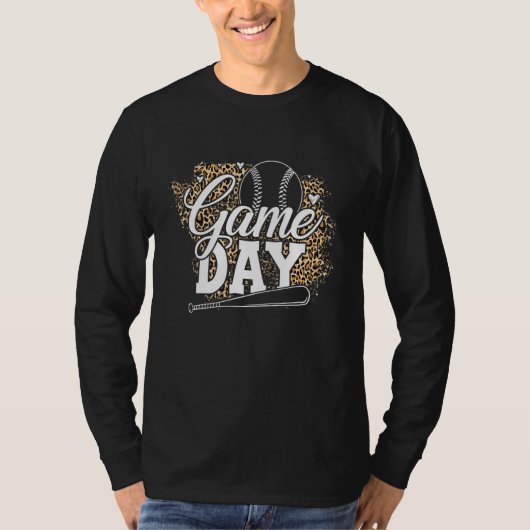 Baseball Womens Game Day Baseball Player Softball  Tシャツ (正面)