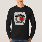 Baseball Womens Leopard Pattern Baseball Girl 1 Tシャツ (正面)