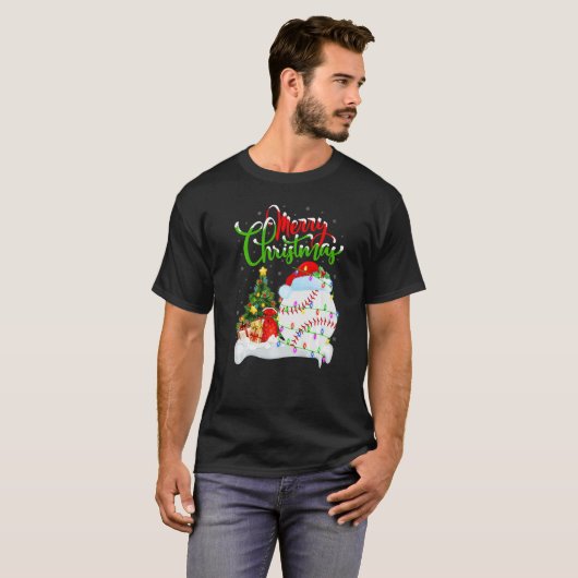 Baseball  Xmas Decorations Santa Baseball Christma Tシャツ (正面フル)