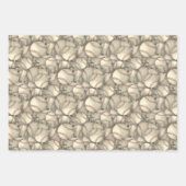 baseballsパターン任意の大事な行事カスタムカラー ラッピングペーパーシート (正面)