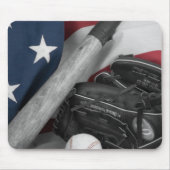 basebasllのbwredblue マウスパッド (正面)