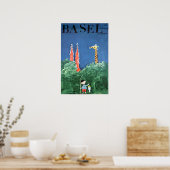 Basel Art Swiss Travel Poster Switzerland Print ポスター (キッチン)