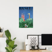 Basel Art Swiss Travel Poster Switzerland Print ポスター (ホームオフィス)