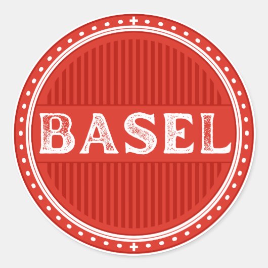 Basel City Pride Emblem – Swiss Identity ラウンドシール (正面)