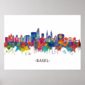 Basel Switzerland Skyline ポスター (正面)