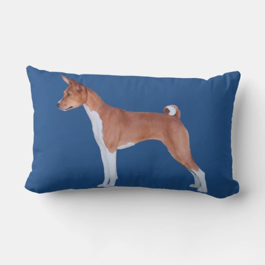 Basenjiの枕 ランバークッション (裏面)