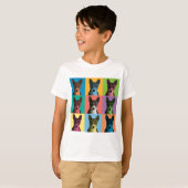 Basenjiの破裂音芸術の青年Tシャツ Tシャツ (正面フル)