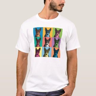 Basenjiの破裂音芸術のTシャツ Tシャツ