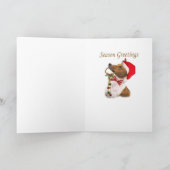 Basenjiは雪だるまカードを見ます シーズンカード (内部)