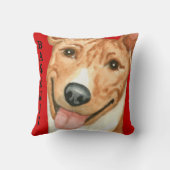 Basenjiカラーブロック クッション (裏面)