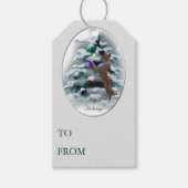 Basenjiクリスマスギフトタグ ギフトタグ (正面)